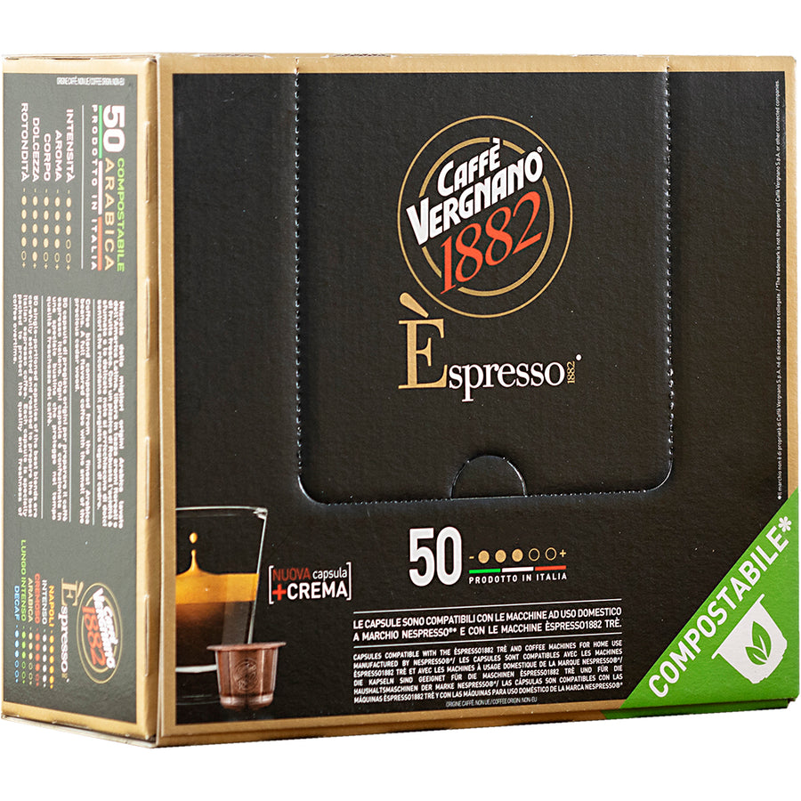 50 x Caffè Vergnano 1882 Compostable Arabica